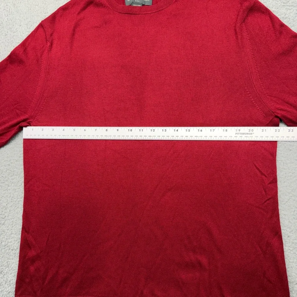 Banana‎ Republic 337963-03 Mens Large 300599 Red Silk Cashmere Crew Neck Sweater